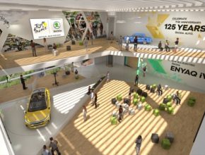 V digitálním showroomu bude možné si ze všech úhlů prohlédnout nejprve studii ŠKODA VISION iV a později i vůz ŠKODA ENYAQ iV.