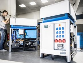 Zařízení poháněné vodíkem dokáže nahradit hlučné a kouřící diesel agregáty nebo se může také používat pro nabíjení elektromobilů.