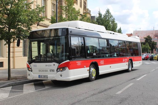 autobusy CNG zemní plyn Scania Kladno