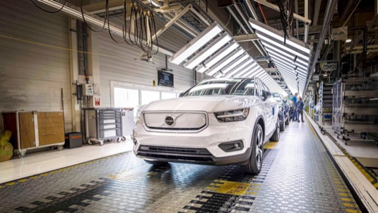 Elektromobil Volvo XC40 Recharge výroba Belgie