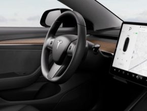 auto elektromobil vyhřívaný volant elektromobilu Tesla Model 3