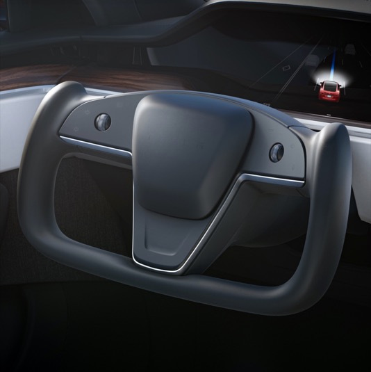 Netradiční nový volant elektromobilů Model S a Model X