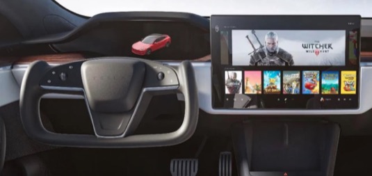 auto elektromobil Tesla Model S refresh facelift The Witcher III