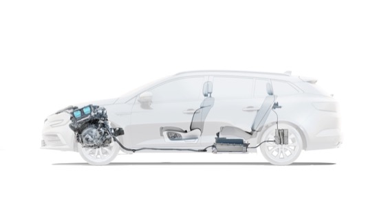 V podstatě totožnou techniku jen s daleko menší baterií nabídne ještě hybridní (HEV) Renault Clio E-Tech.