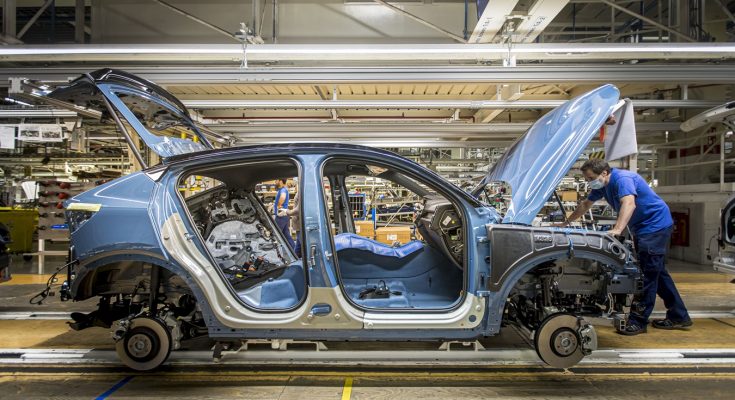 Výroba elektromobilů Volvo C40 Recharge v belgické továrně v Ghentu. foto: Volvo Cars