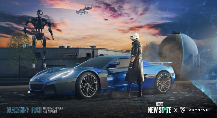 Běžným smrtelníkům nedostupným elektromobilem Rimac Nevera dostanou možnost se svézt alespoň hráči hry PUBG: New State. foto: Krafton