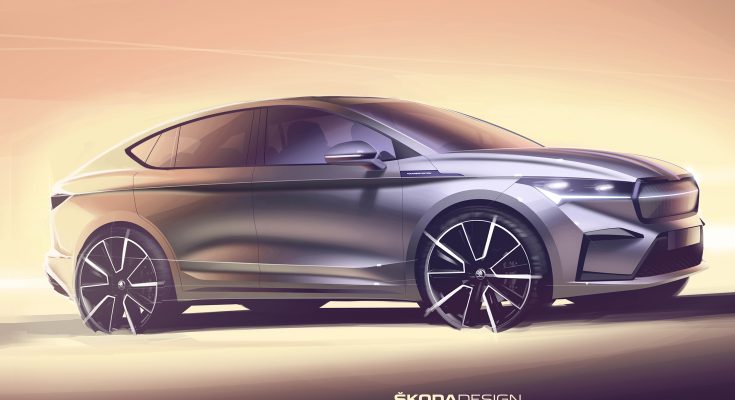 Světová premiéra modelu Škoda Enyaq Coupé iV proběhne 31. ledna 2022 v Praze. foto: Škoda Auto