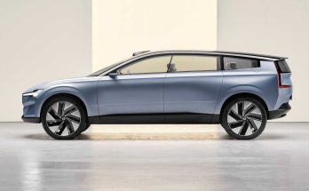 Koncept elektromobilu Volvo Concept Recharge se senzorem LiDAR instalovaným v přechodu mezi předním sklem a střechou. foto: Volvo Cars