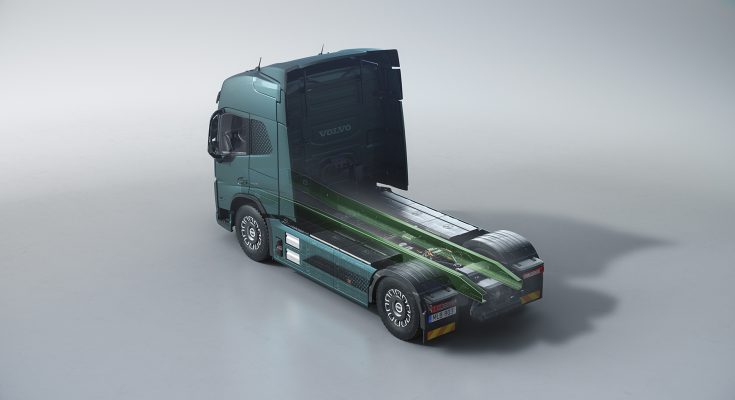 Elektrický tahač Volvo Trucks využívající bezfosilní ocel. foto: Volvo Trucks