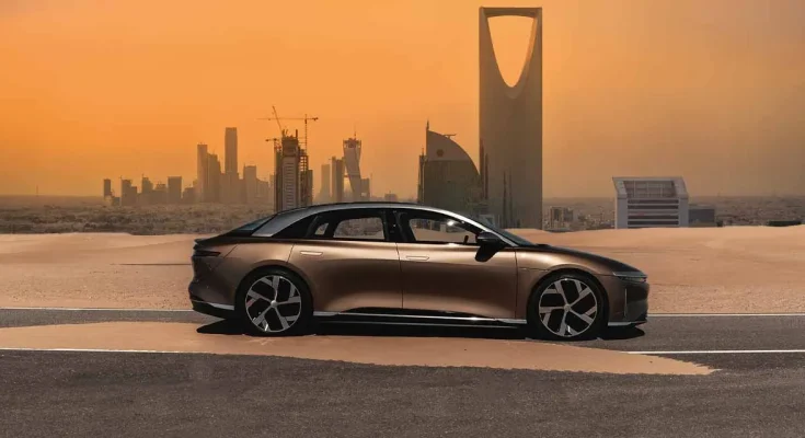Elektromobil Lucid Air se bude z USA exportovat mimo jiné do Saudské Arábie. foto: Lucid Group