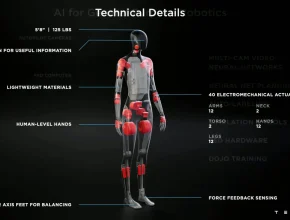 Humanoidní robot Tesla Optimus má zejména pomoct nahradit lidskou pracovní sílu v továrnách. foto: Tesla