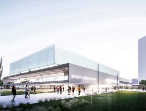 Nová multifunkční sportovní hala ve Vídni. Foto: (c) Zoom VP/Karl und Bremhorst Architekten