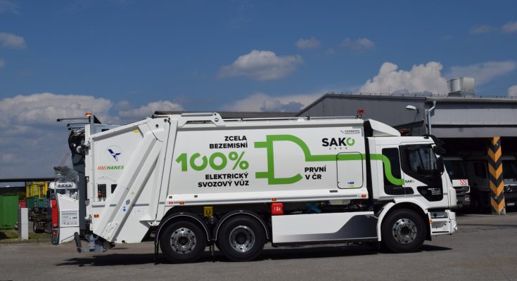 Volvo FE Electric v úpravě pro svoz odpadu. foto: SAKO