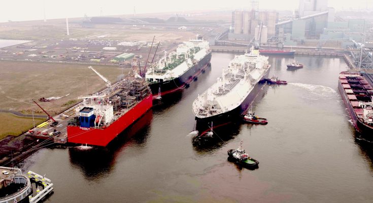 LNG terminál v nizozemském přístavu Eemshaven. foto: ČEZ