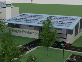 Plánovaná výroba vodíku se solární elektrárnou. foto: GasNet