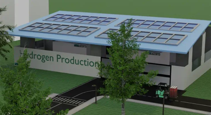 Plánovaná výroba vodíku se solární elektrárnou. foto: GasNet