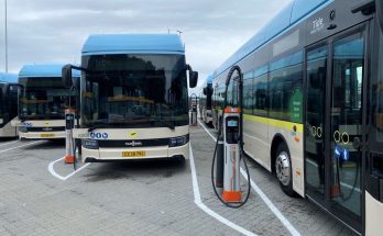 Nová nabíjecí stanice pro elektrobusy v dánském Aalborgu. foto: Kempower