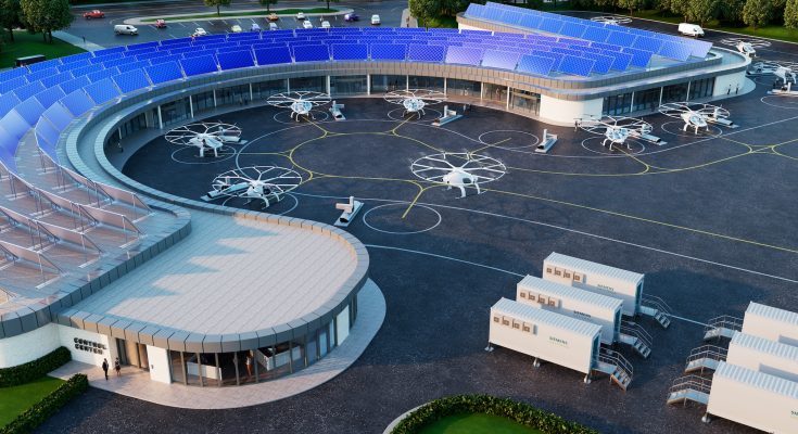 Vertiporty by se mohly stát novými dopravními huby a Siemens už na nich začíná pracovat. foto: Siemens