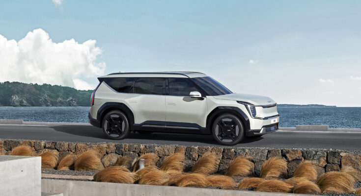 Nový elektromobil Kia EV9. Přesné specifikace se dozvíme do konce měsíce. foto: Kia