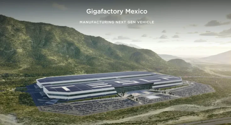 Nová gigatovárna Tesla v Mexiku nedaleko města Monterrey. foto: Tesla