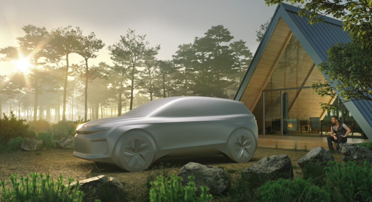 Hrubá představa nového kompaktního elektromobilu značky Škoda. foto: Škoda Auto