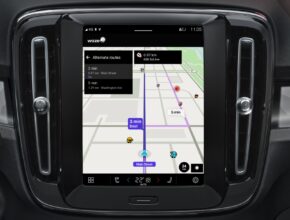 Aplikace Waze nyní dostupná nativně pro operační systém Google vozů Volvo. foto: Volvo