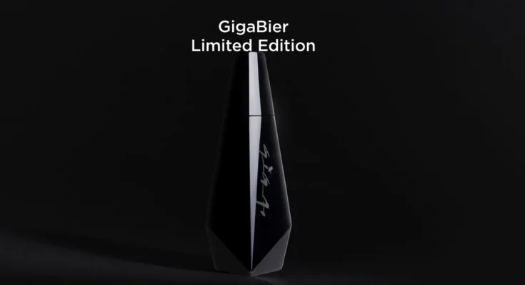 Není to opožděný apríl! Tesla nově začala vařit pivo. Jmenuje se GigaBier a levné tedy rozhodně není. foto: Tesla