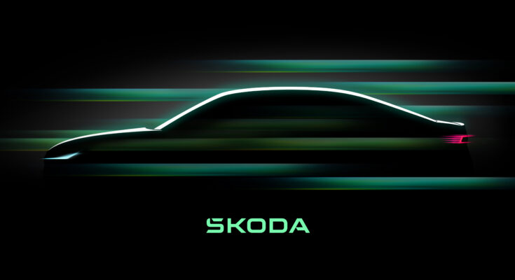 Silueta nové generace Škoda Superb ve verzi liftback. foto: Škoda Auto