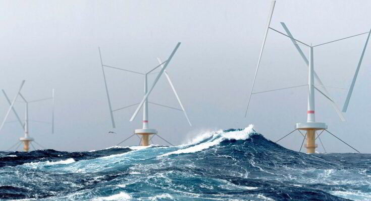 Vertikální větrná turbína SeaTwirl. foto: SeaTwirl