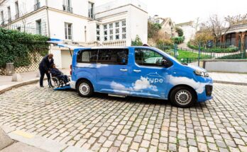 V Paříži vyjede jako vozy taxi 50 vozidel s nulovými emisemi Peugeot e-Expert Hydrogen a Citroën ë-Jumpy Hydrogen vyrobených ve Francii, určených pro přepravu osob s omezenou schopností pohybu a orientace (OSP). foto: Stellantis