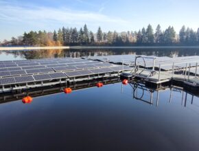 Plovoucí solární fotovoltaická elektrárna Štěchovice. foto: ČEZ