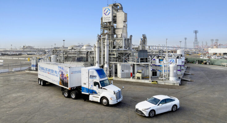 Toyota vyrábí z bioplynu vodík, elektřinu a vodu. foto. Toyota