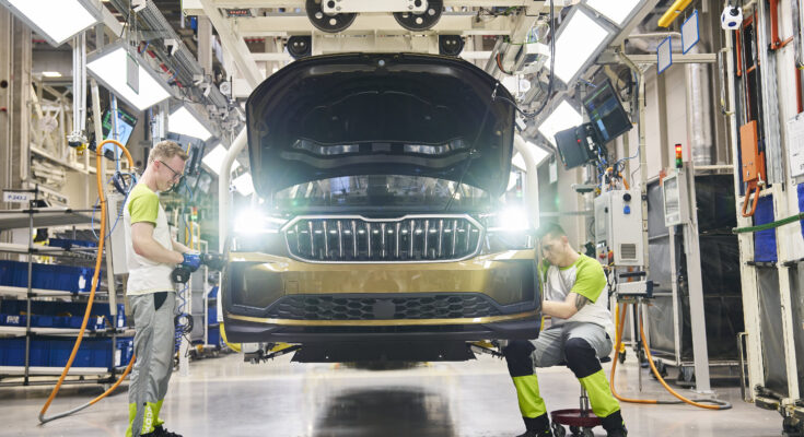 Výroba nové generace vozů Škoda Kodiaq v továrně Kvasiny. foto: Škoda Auto