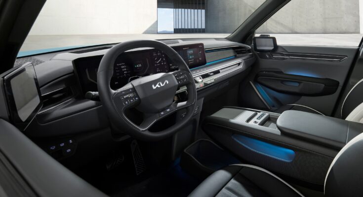 Interiér elektromobilu Kia EV9, který nabízí např. funkci autonomního parkování. foto: Kia