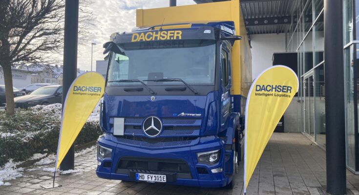 Plně elektrický nákladní elektromobil Mercedes-Benz eActros. foto: Dachser
