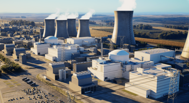 Vizualizace nového jaderného bloku EPR 1200 v jaderné elektrárně Dukovany. foto: EDF