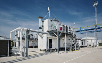 Elektrolyzér MOL pro výrobu zeleného vodíku. foto: MOL