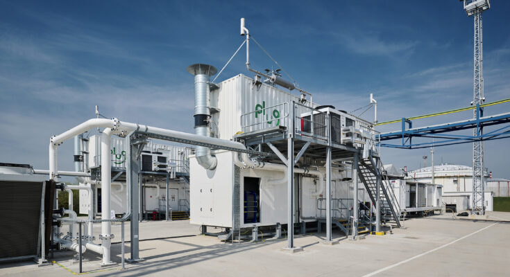 Elektrolyzér MOL pro výrobu zeleného vodíku. foto: MOL