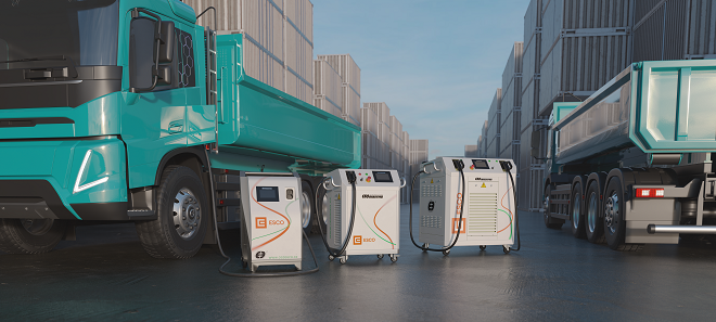Mobilní nabíječky se uplatní tam, kde se nevyplatí klasický stojan, nebo jako přechodné řešení. Baterie osobního elektromobilu dobije za několik desítek minut. foto: ČEZ