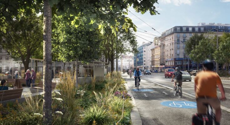 Vizualizace nové podoby Julius-Tandler-Platz © SimZimGrimm/BOKEHdesignstudio