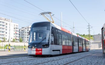 Tramvaj Škoda ForCity Plus 52T v Praze. foto: Škoda Group